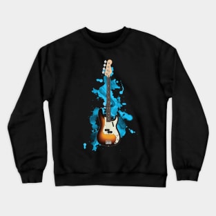 P-style Bass Guitar Sunburst Color Crewneck Sweatshirt